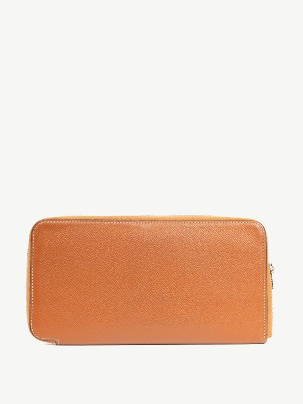 Hermes Silk'In Classique Brown Epsom Bolduc-Lined Long Wallet